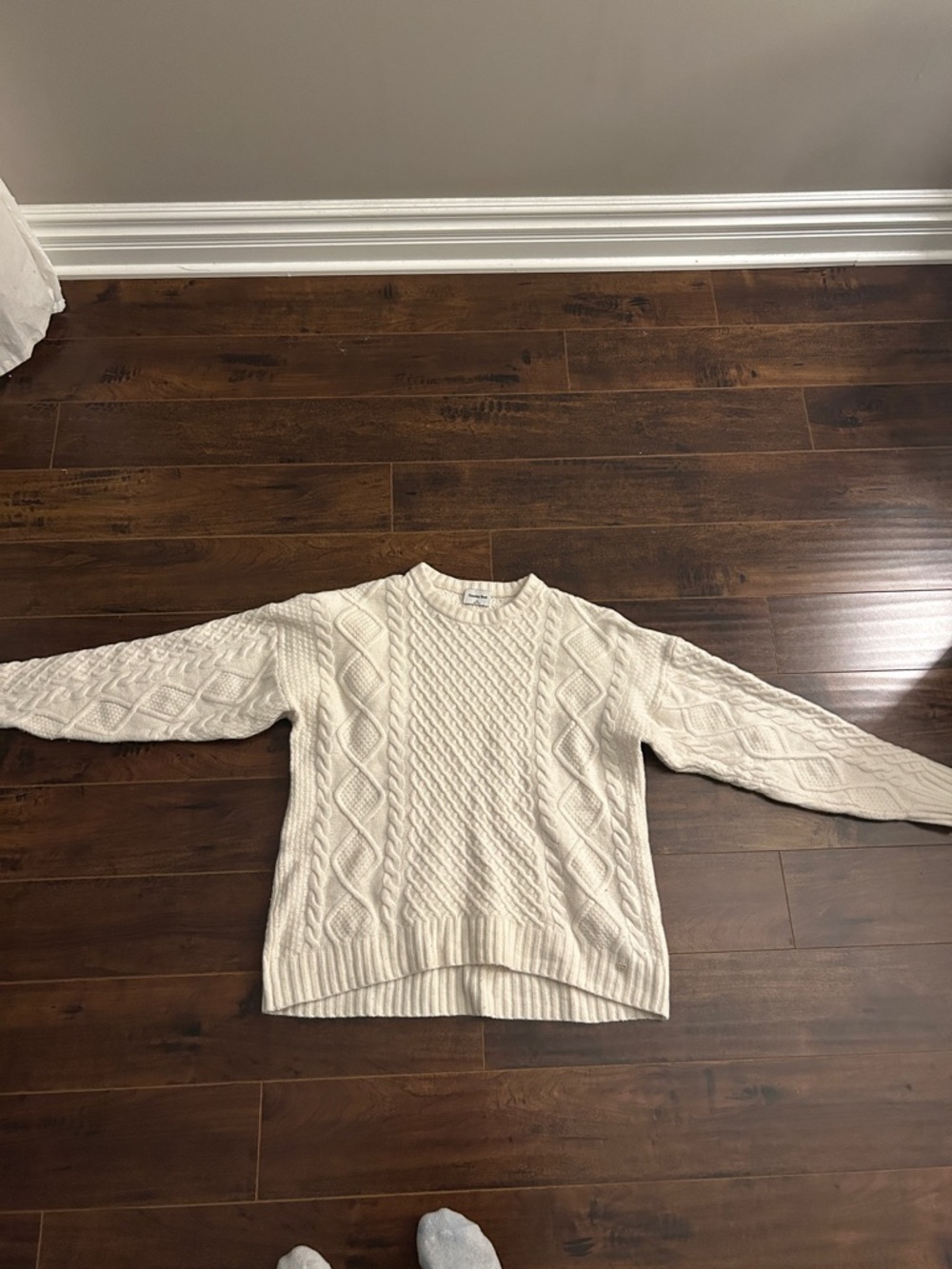 Sunday best Cream Cable Knit fisherman Sweater